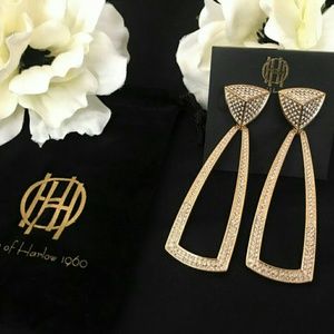 House of Harlow 1960 Mesa Doorknocker earrings NEW